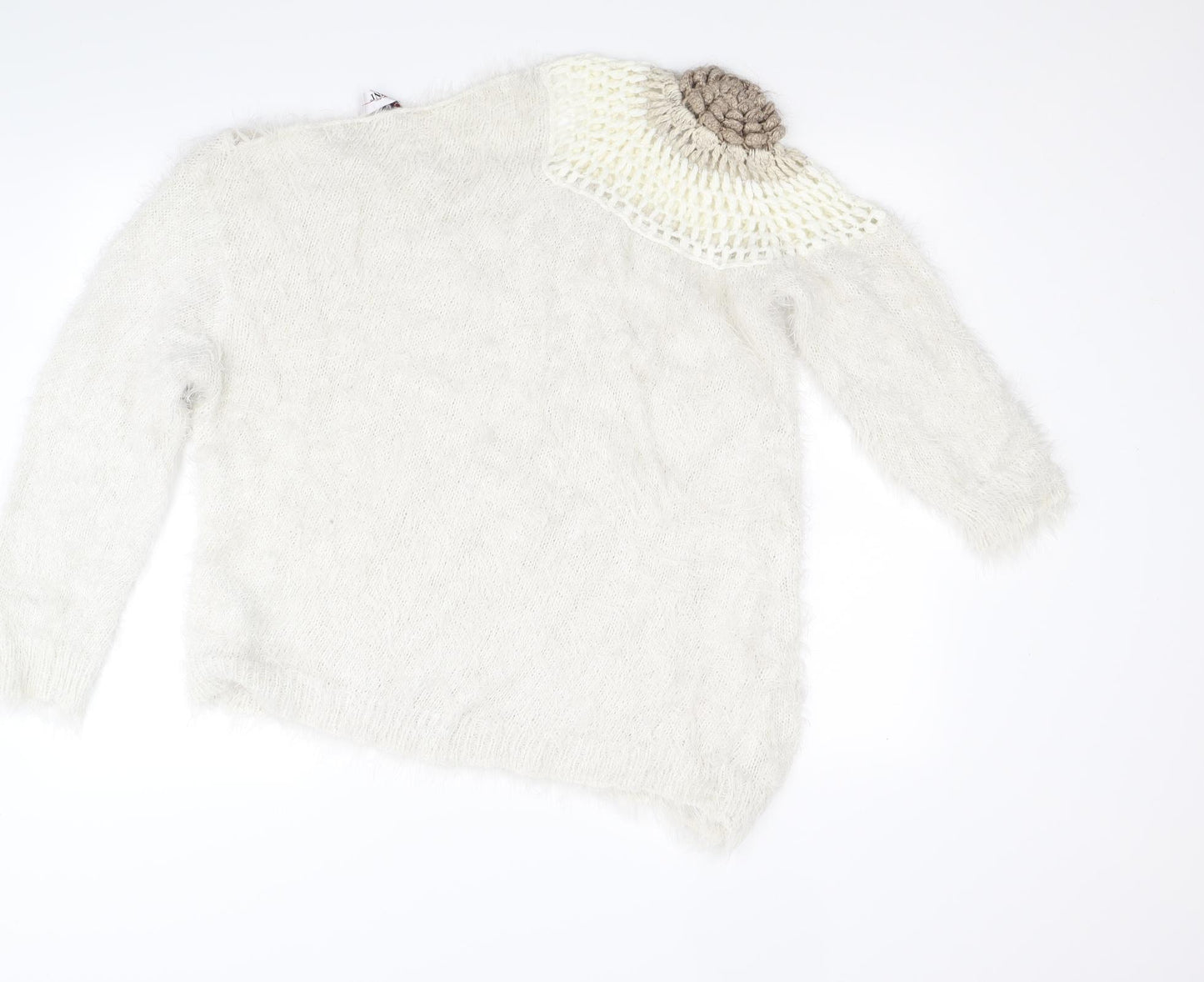 Tesini Womens White   Pullover Jumper Size 20