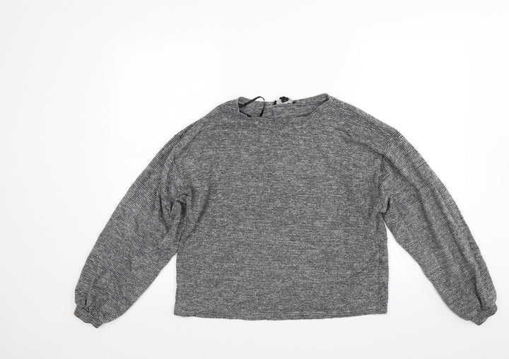 New Look Womens Grey  Knit Pullover Jumper Size M