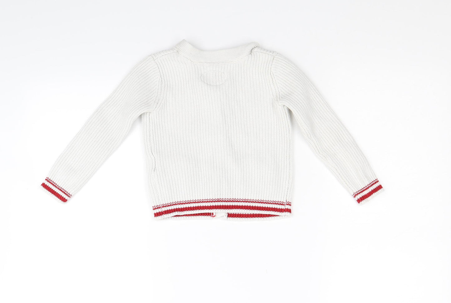 SGMJ Boys White   Cardigan Jumper Size 5 Years