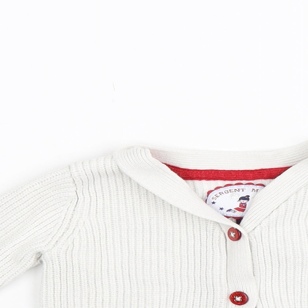 SGMJ Boys White   Cardigan Jumper Size 5 Years