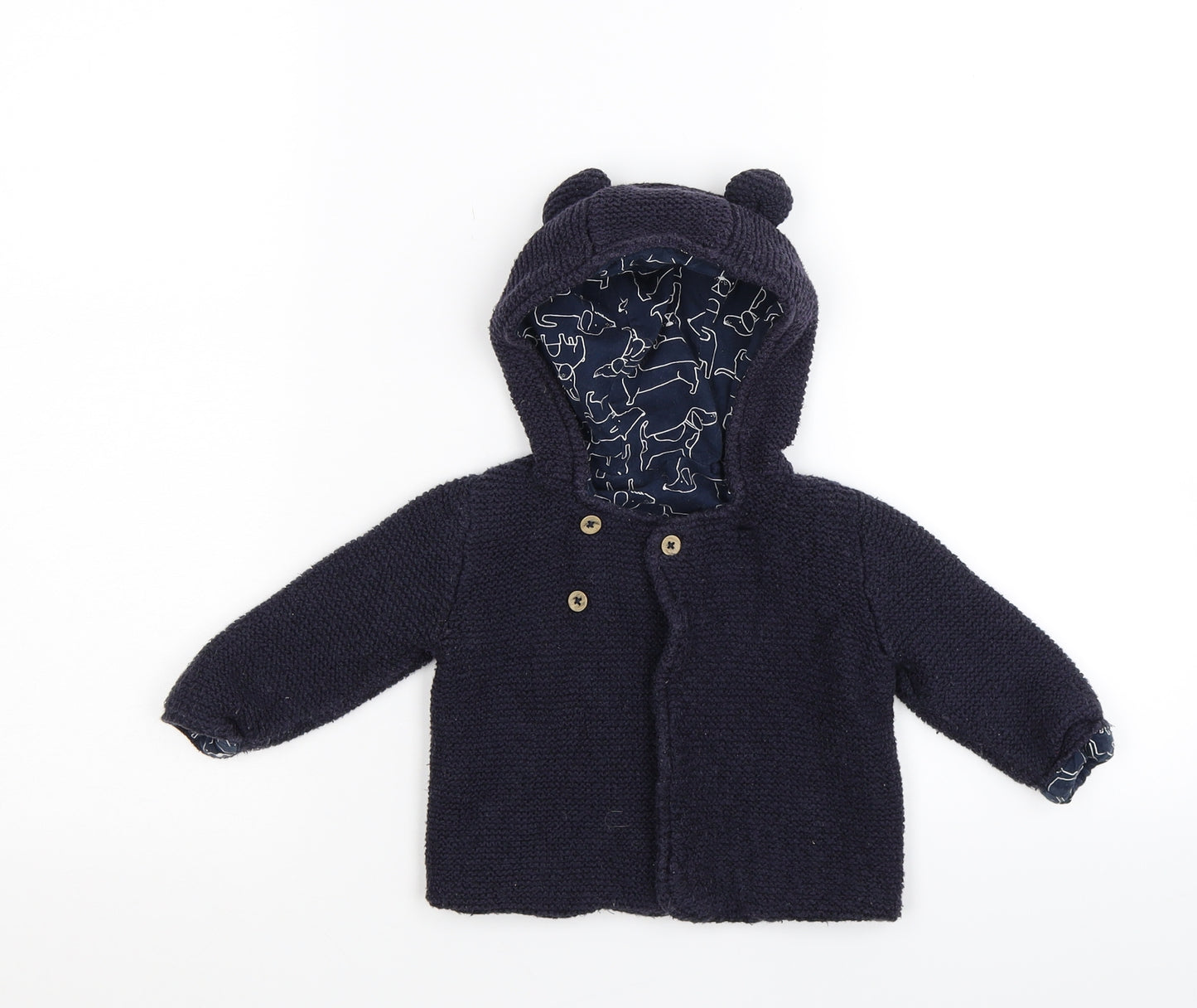 TU Boys Blue   Cardigan Jumper Size 3-6 Months