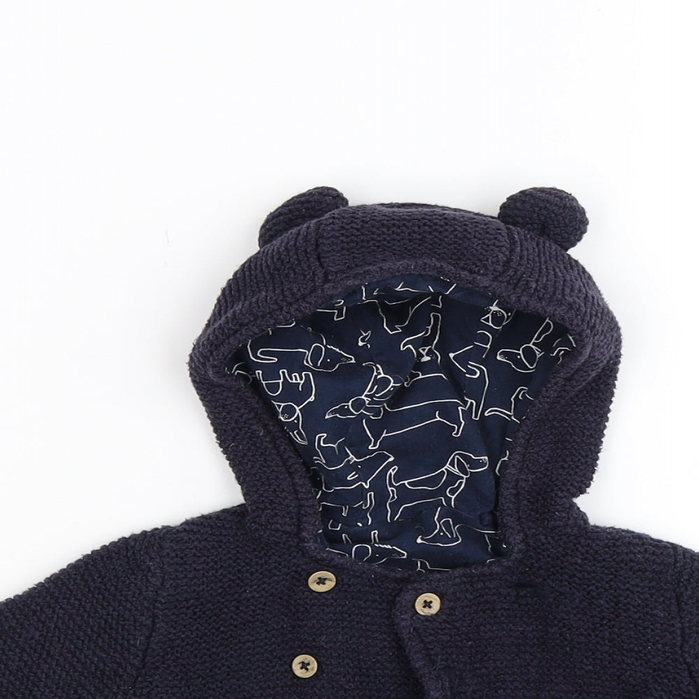 TU Boys Blue   Cardigan Jumper Size 3-6 Months