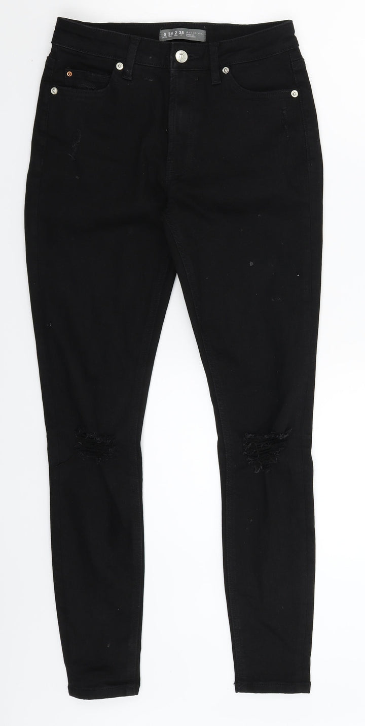 Denim & Co. Womens Beige Denim Skinny Jeans Size 10 L27 in