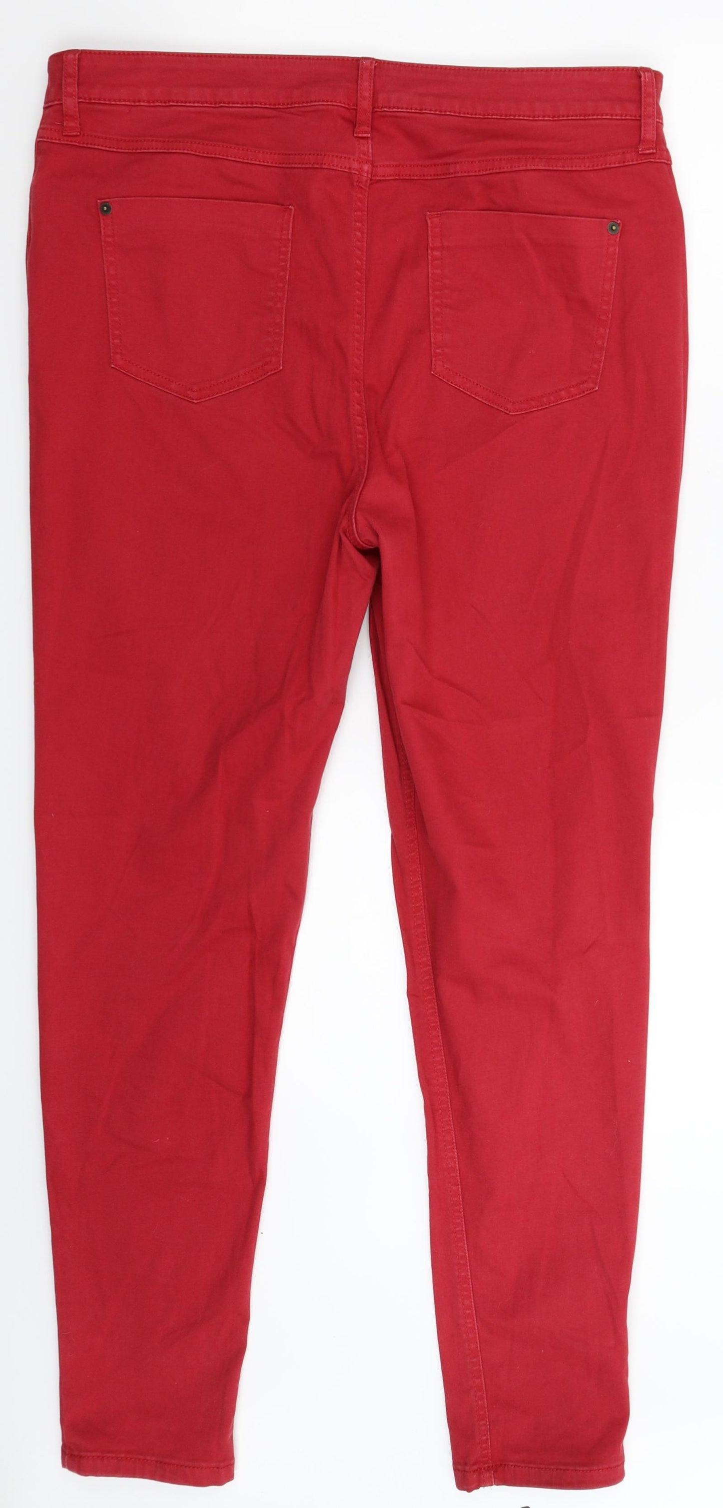 Marks and Spencer Womens Red  Denim Jegging Jeans Size 16 L31 in