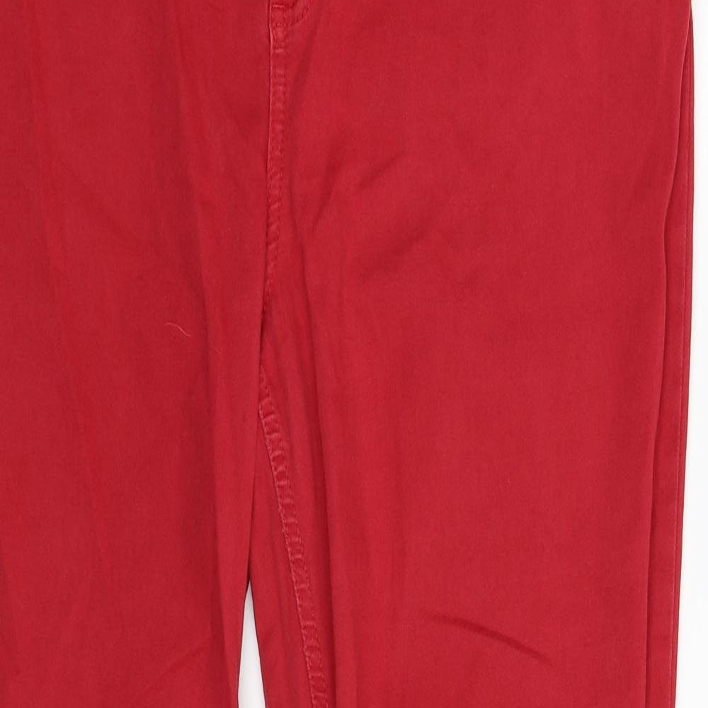 Marks and Spencer Womens Red  Denim Jegging Jeans Size 16 L31 in