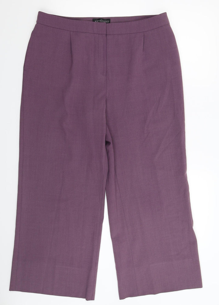 Artigiano Womens Purple Windbreaker Trousers Size 34 in L27 in