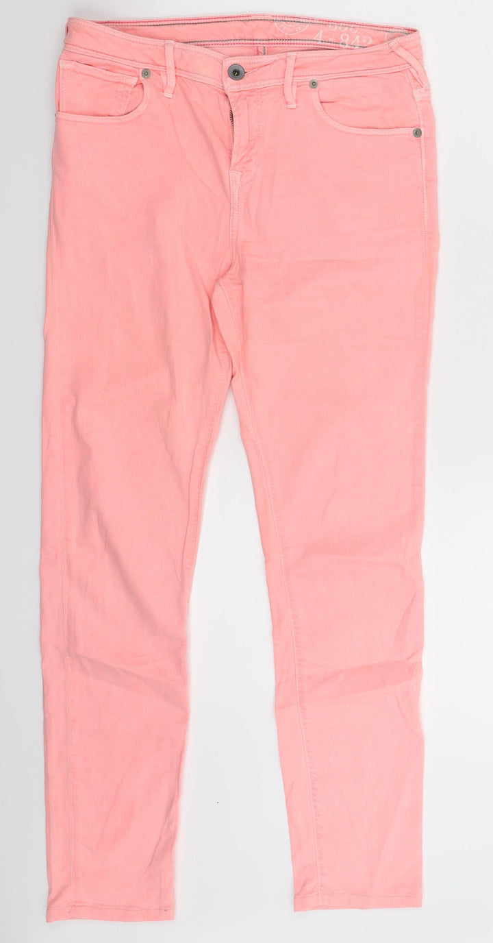Preworn Womens Pink Denim Skinny Jeans Size 28 in L27 in