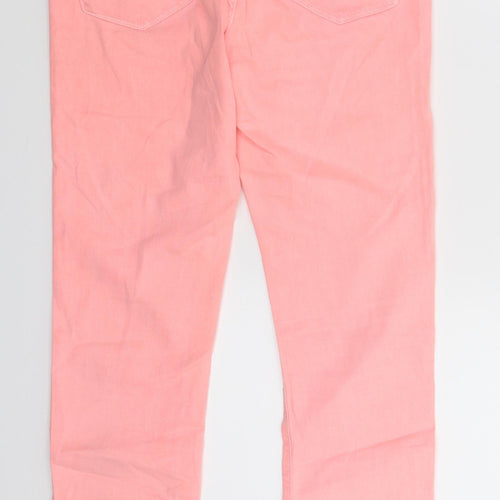 Preworn Womens Pink  Denim Skinny Jeans Size 28 in L27 in