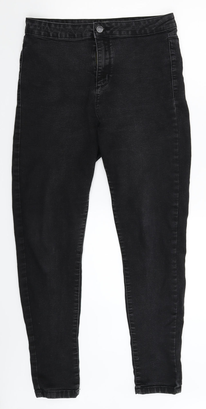 FOREVER 21 Womens Black Denim Skinny Jeans Size 30 in L29 in