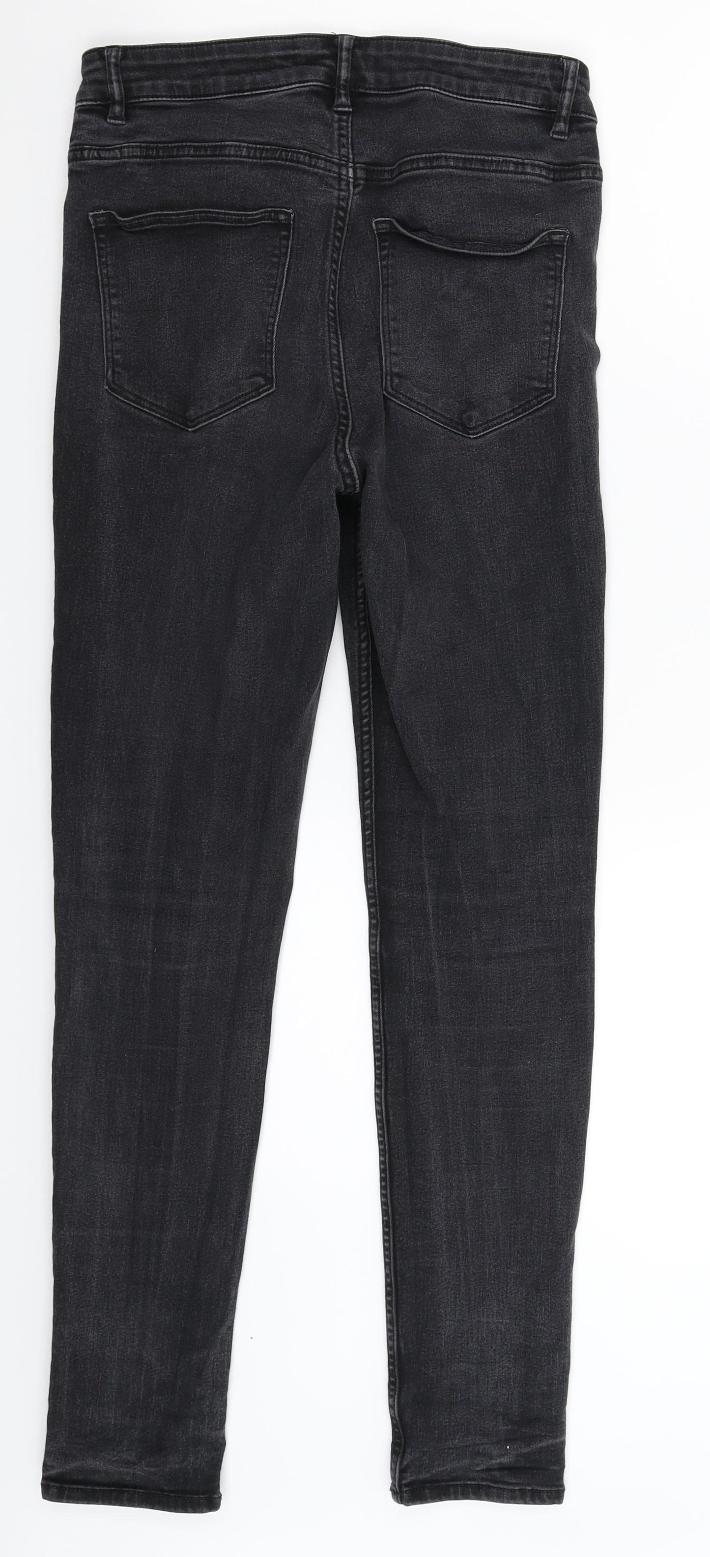 H&M Womens Black  Denim Skinny Jeans Size 10 L28 in