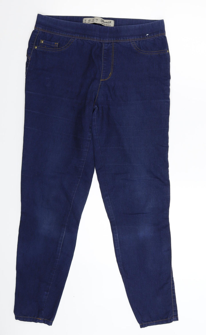 Denim & Co. Womens Blue Denim Jegging Jeans Size 12 L28 in