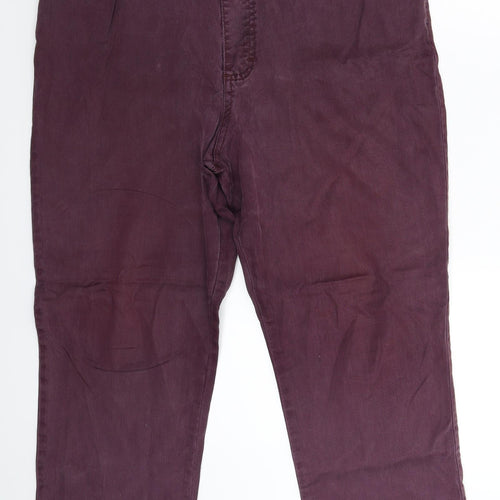 Preworn Womens Brown  Denim Straight Jeans Size 34 in L25 in