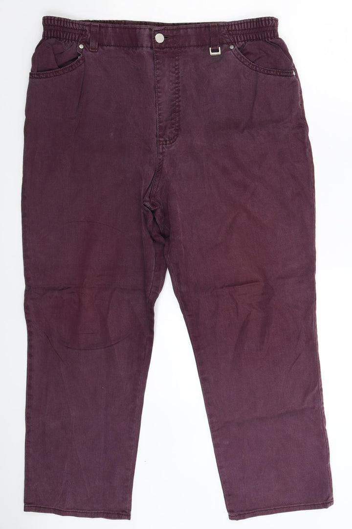 Preworn Womens Brown  Denim Straight Jeans Size 34 in L25 in