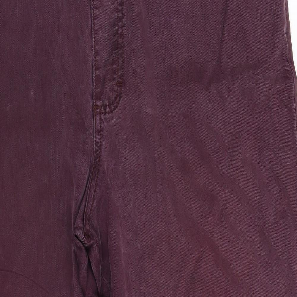 Preworn Womens Brown  Denim Straight Jeans Size 34 in L25 in