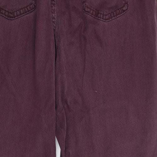 Preworn Womens Brown  Denim Straight Jeans Size 34 in L25 in