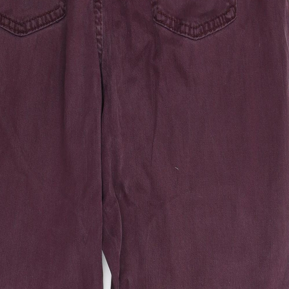 Preworn Womens Brown  Denim Straight Jeans Size 34 in L25 in
