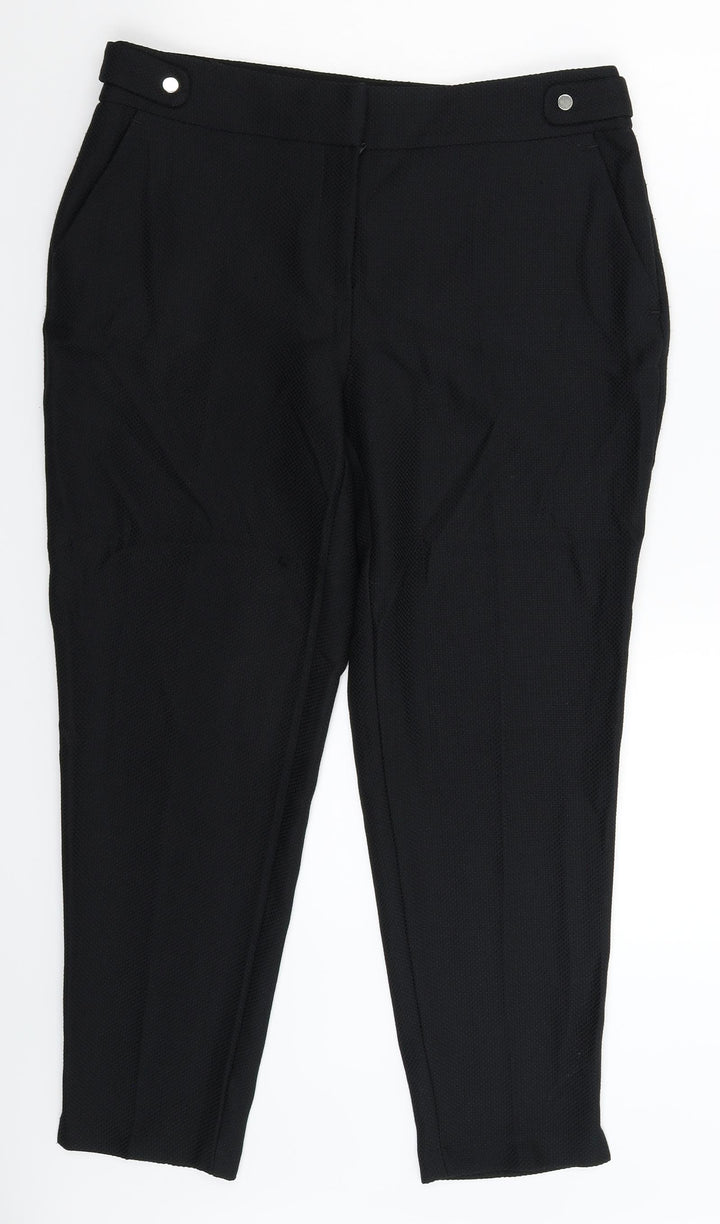 Dorothy Perkins Womens Black Trousers Size 12 L26 in
