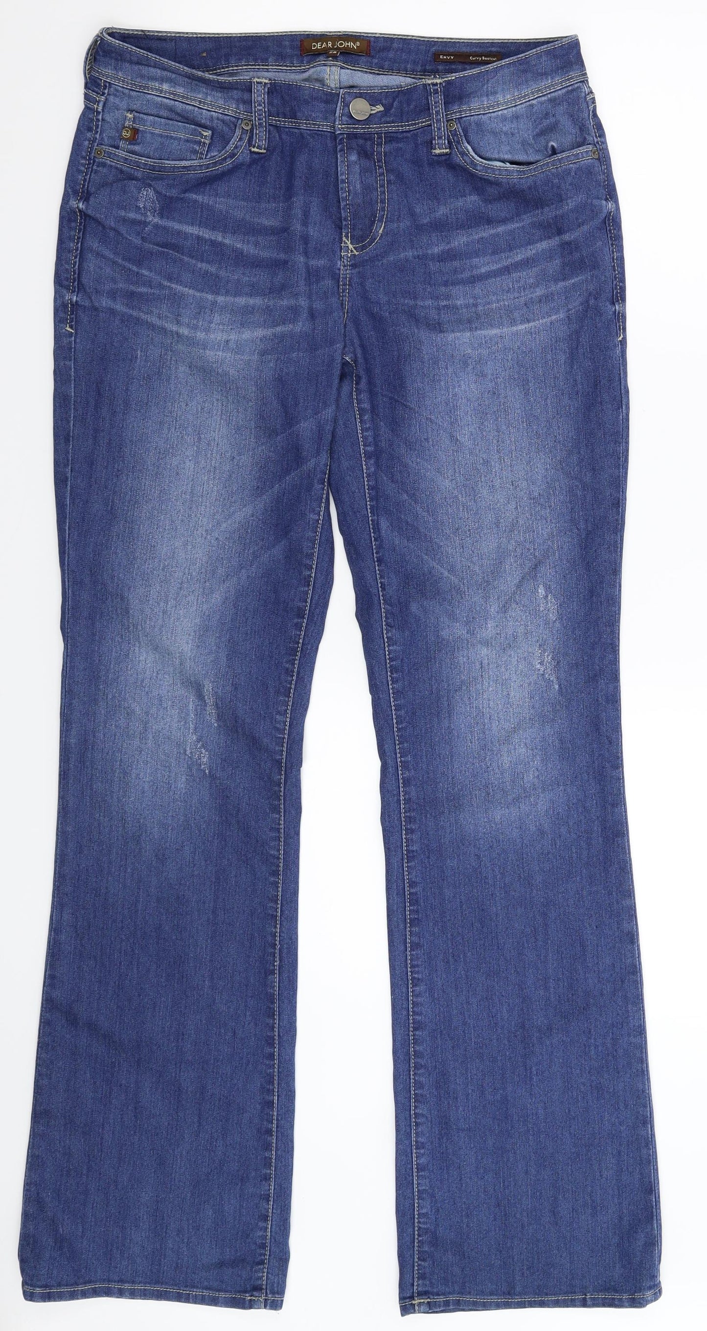 Dear John Womens Blue  Denim Bootcut Jeans Size 32 in L33 in