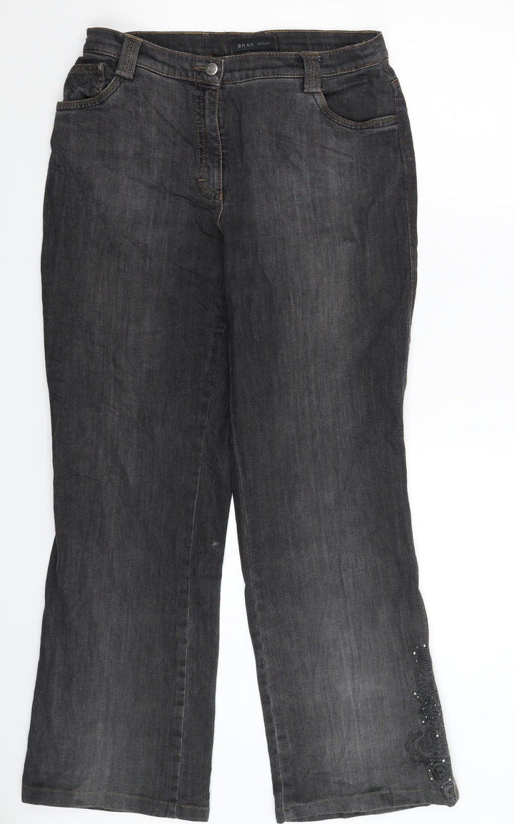 BRAX Womens Grey Denim Bootcut Jeans Size 30 in L30 in