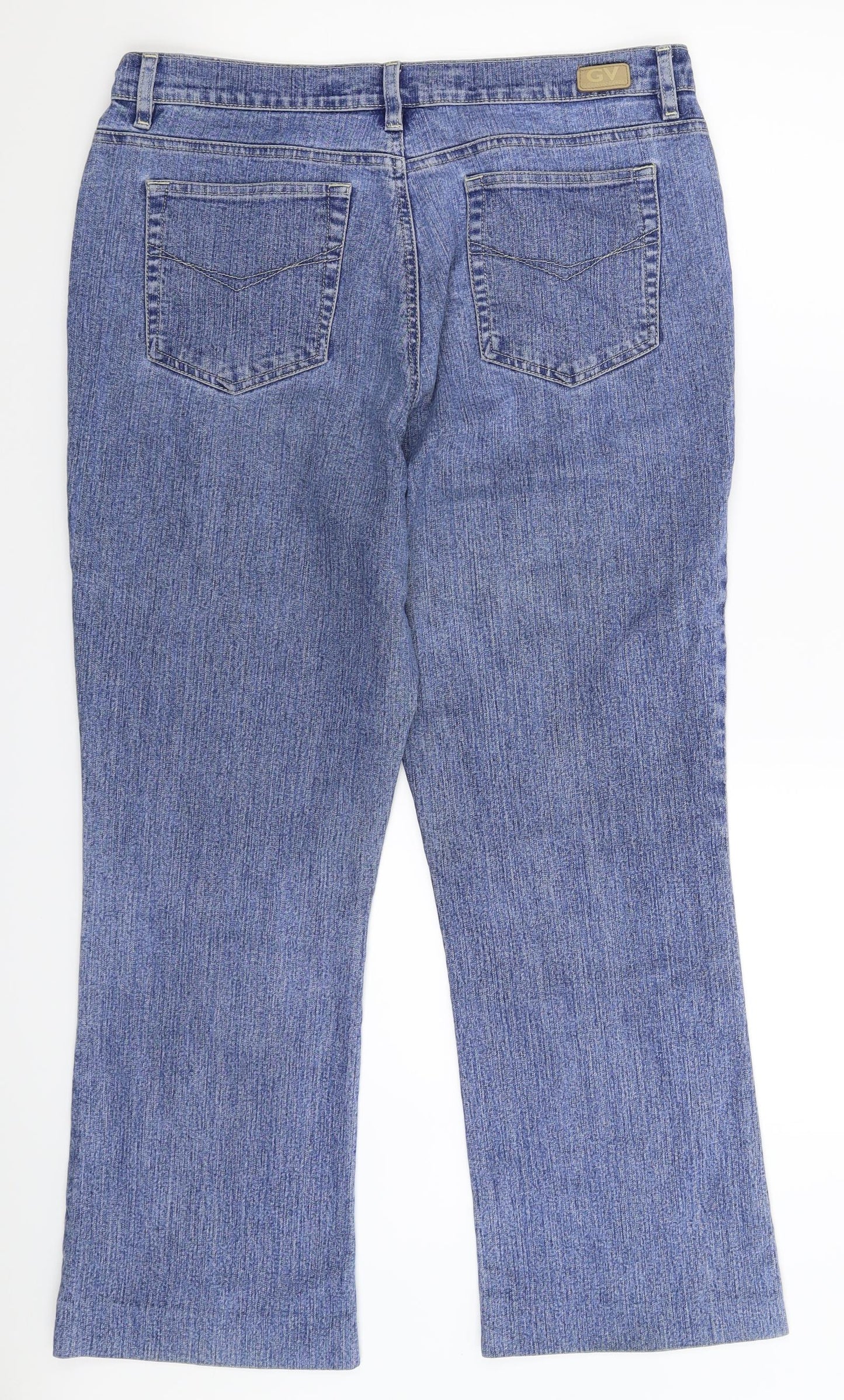 Gloria Vanderbilt Womens Blue  Denim Straight Jeans Size 34 in L27 in