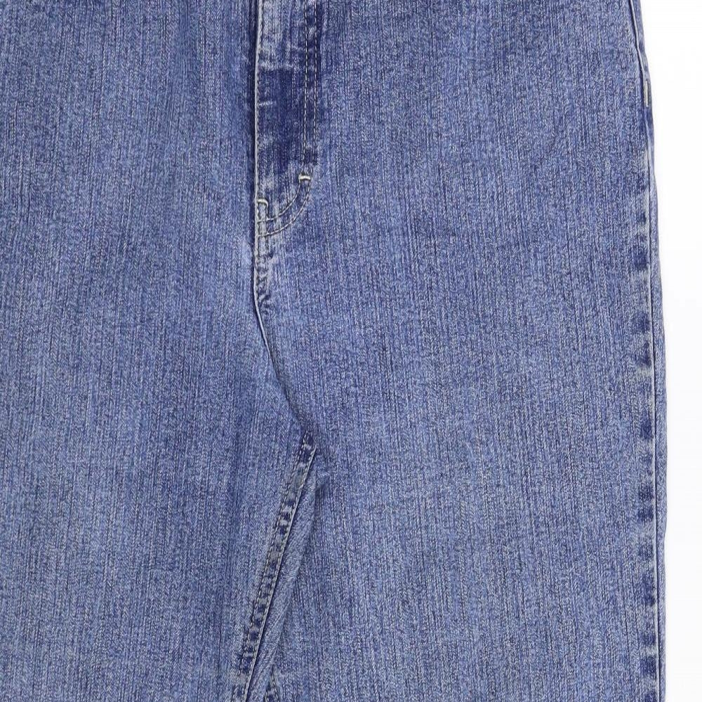 Gloria Vanderbilt Womens Blue  Denim Straight Jeans Size 34 in L27 in