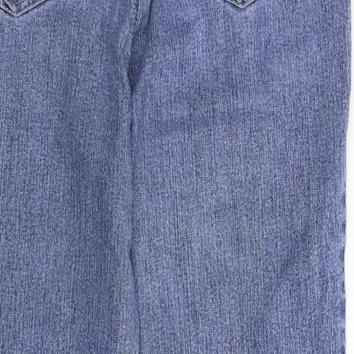 Gloria Vanderbilt Womens Blue  Denim Straight Jeans Size 34 in L27 in