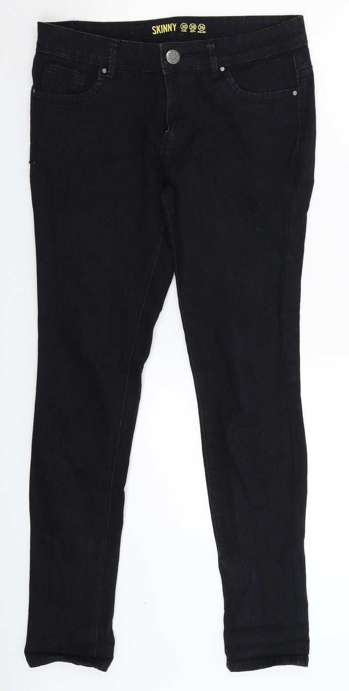 Denim & Co. Womens Black  Denim Jegging Jeans Size 10 L29 in