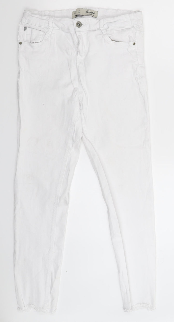 Denim & Co. Womens White Denim Skinny Jeans Size 12 L27 in
