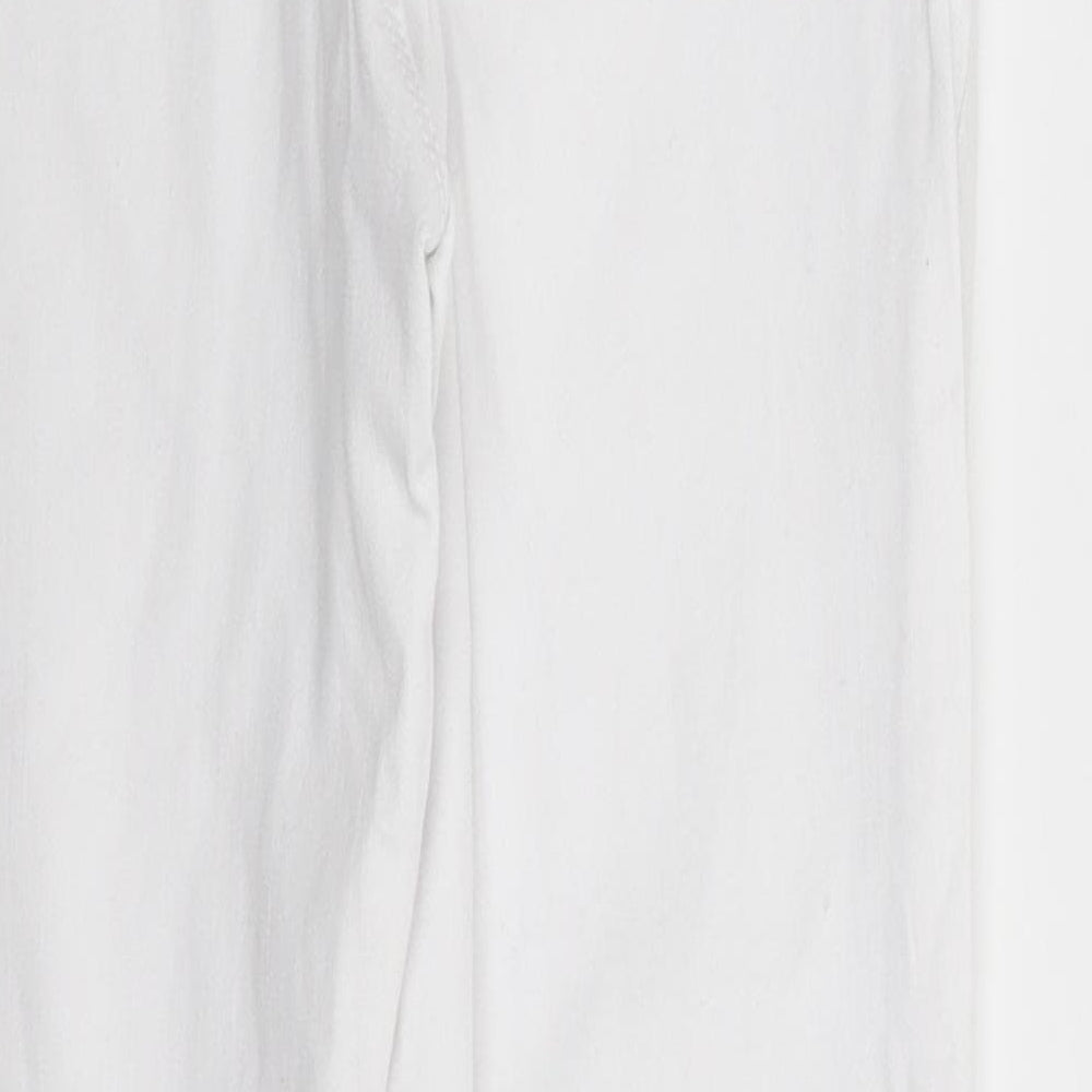 Denim & Co. Womens White  Denim Skinny Jeans Size 12 L27 in