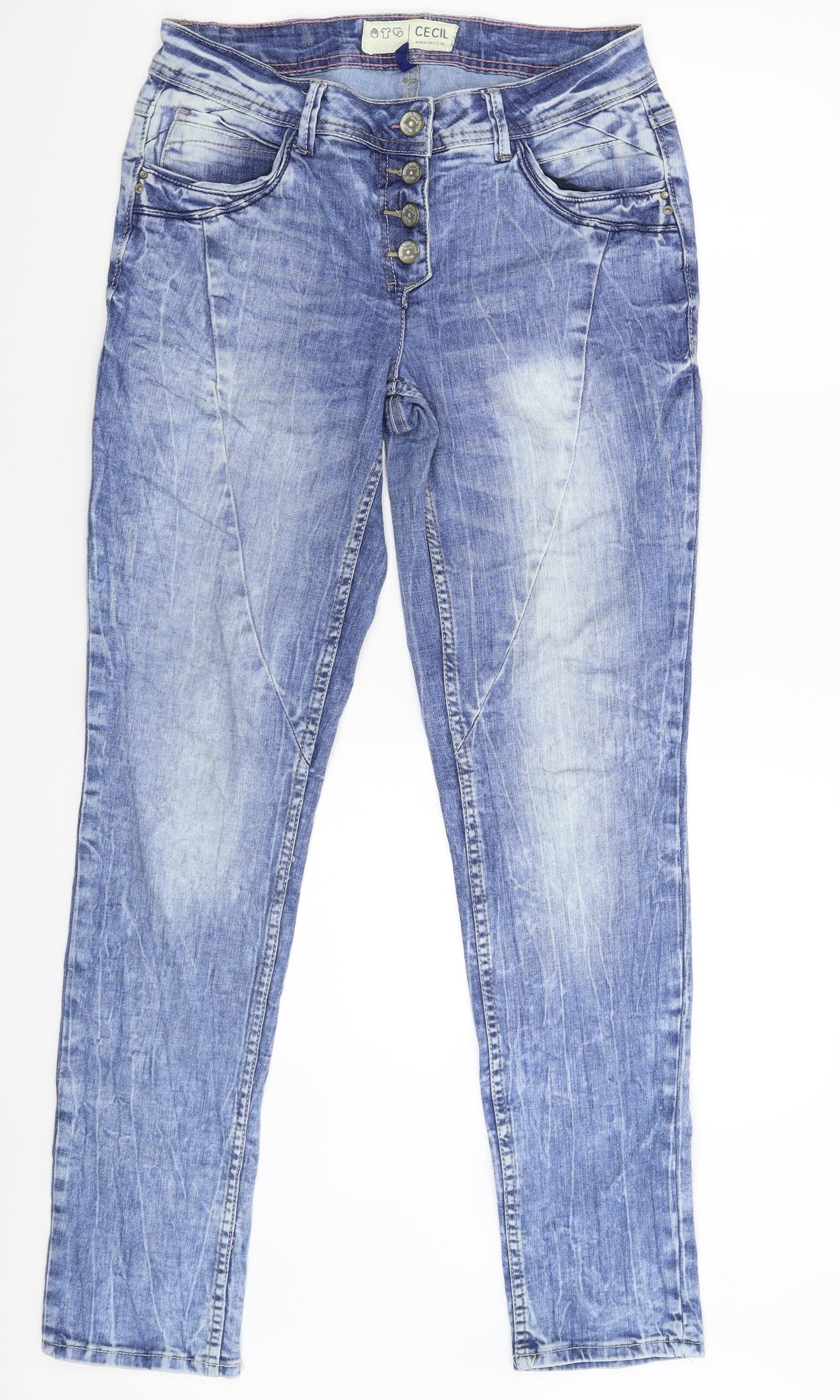 Cecil Womens Blue  Denim Skinny Jeans Size 28 in L31 in