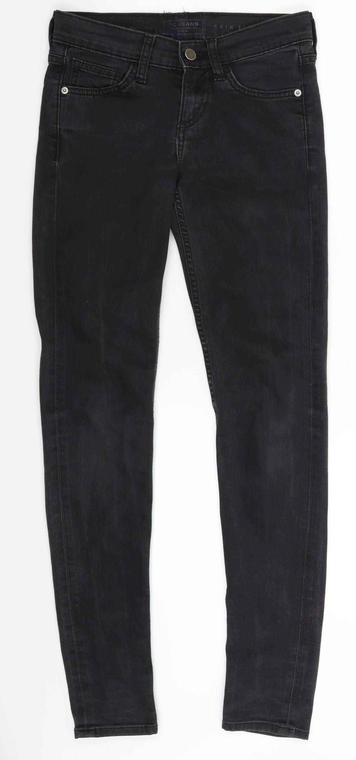 FC Jeans Womens Grey  Denim Skinny Jeans Size 8 L31 in