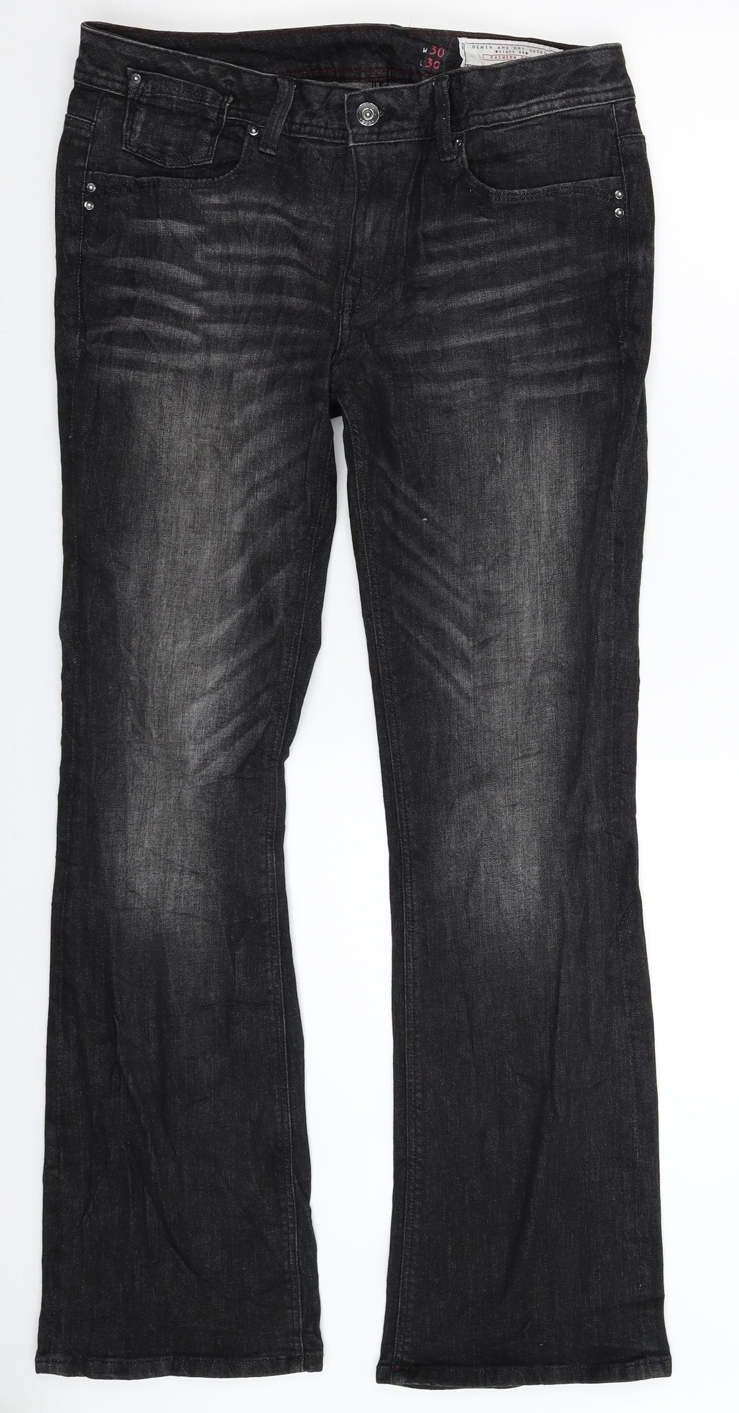 edc by Esprit Womens Black  Denim Bootcut Jeans Size 30 in L30 in