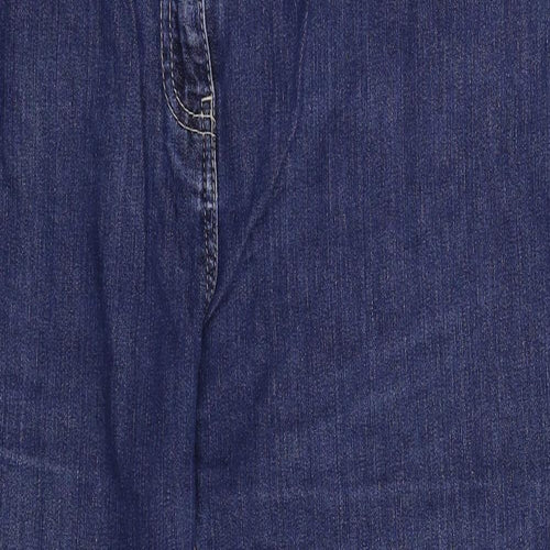 Marks and Spencer Womens Blue  Denim Straight Jeans Size 16 L26 in