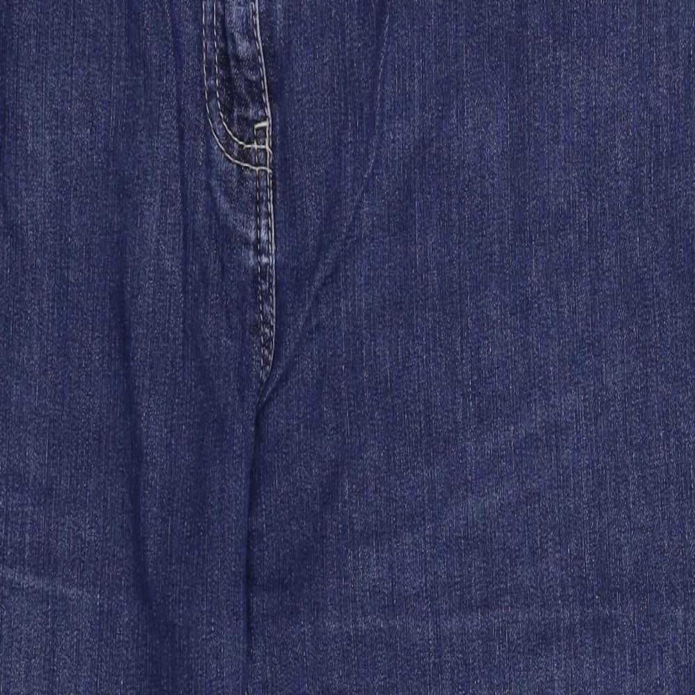 Marks and Spencer Womens Blue  Denim Straight Jeans Size 16 L26 in