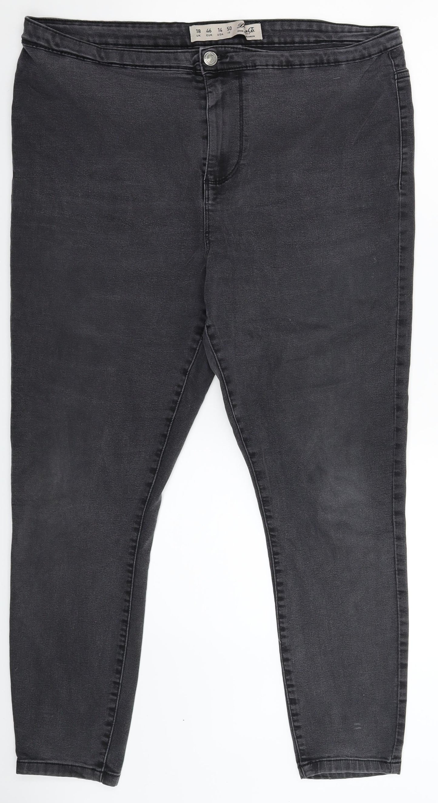 Denim & Co. Womens Grey  Denim Jegging Jeans Size 18 L26 in