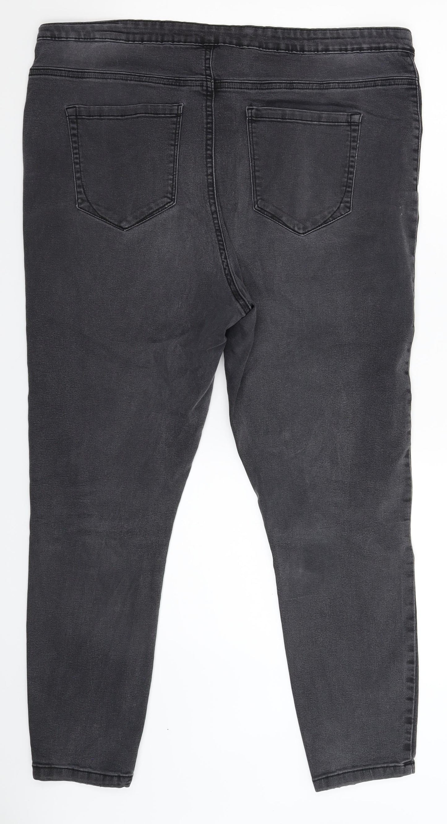 Denim & Co. Womens Grey  Denim Jegging Jeans Size 18 L26 in