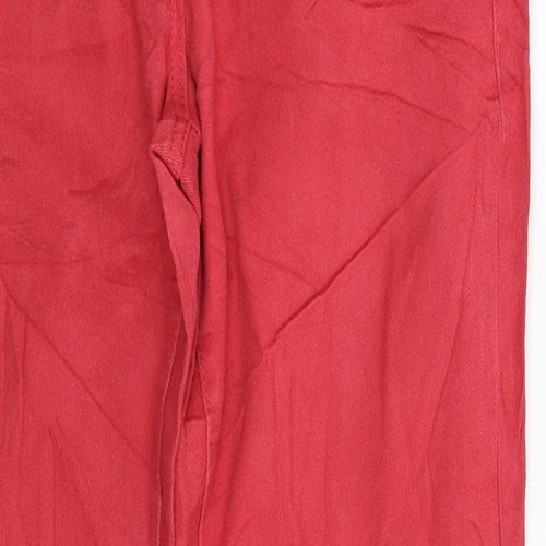 Preworn Womens Red  Denim Skinny Jeans Size 32 in L29 in
