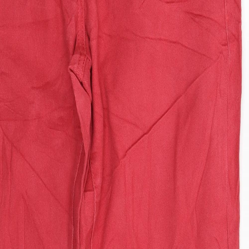 Preworn Womens Red  Denim Skinny Jeans Size 32 in L29 in