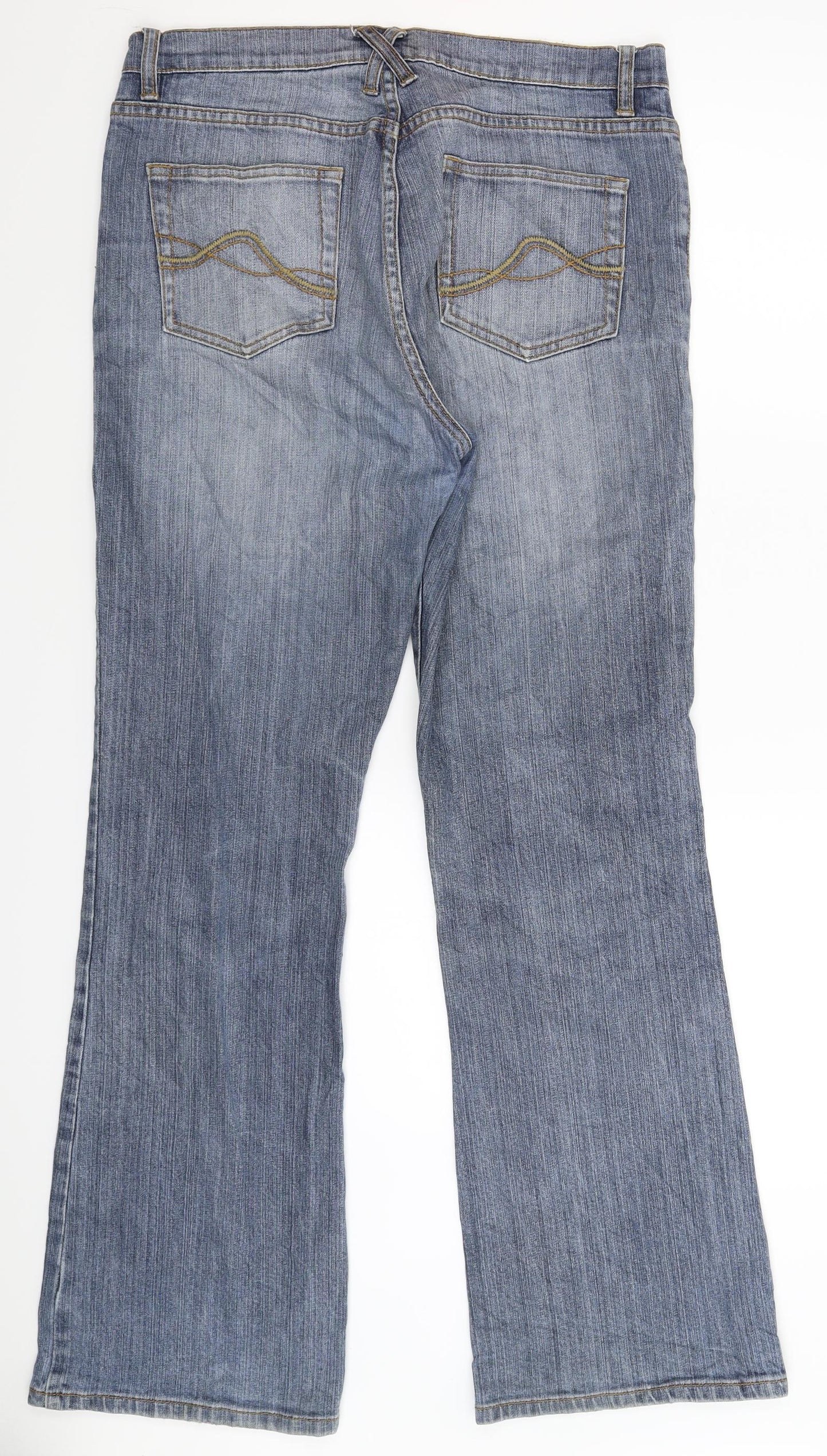 Street One Womens Blue  Denim Flared Jeans Size 34 in L31 in