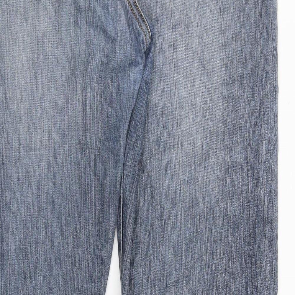 Street One Womens Blue  Denim Flared Jeans Size 34 in L31 in
