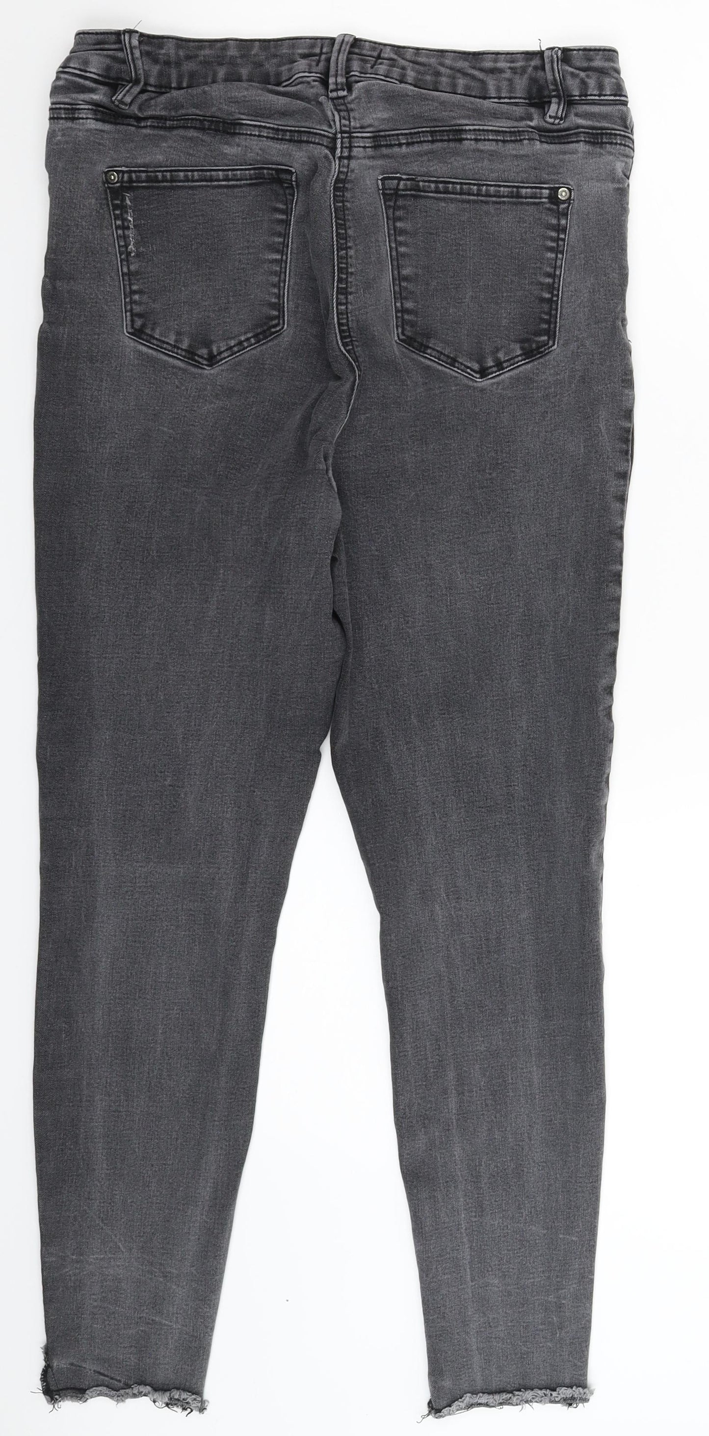 Matalan Womens Grey  Denim Skinny Jeans Size 14 L25 in