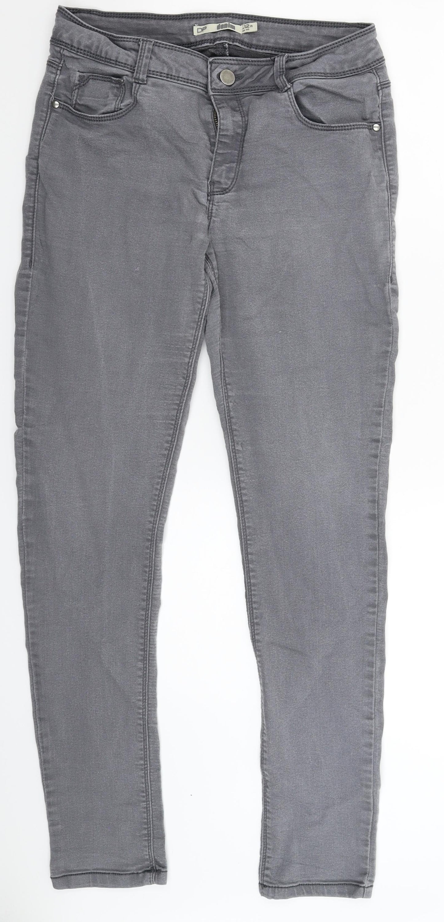 Dorothy Perkins Womens Grey  Denim Jegging Jeans Size 12 L30 in