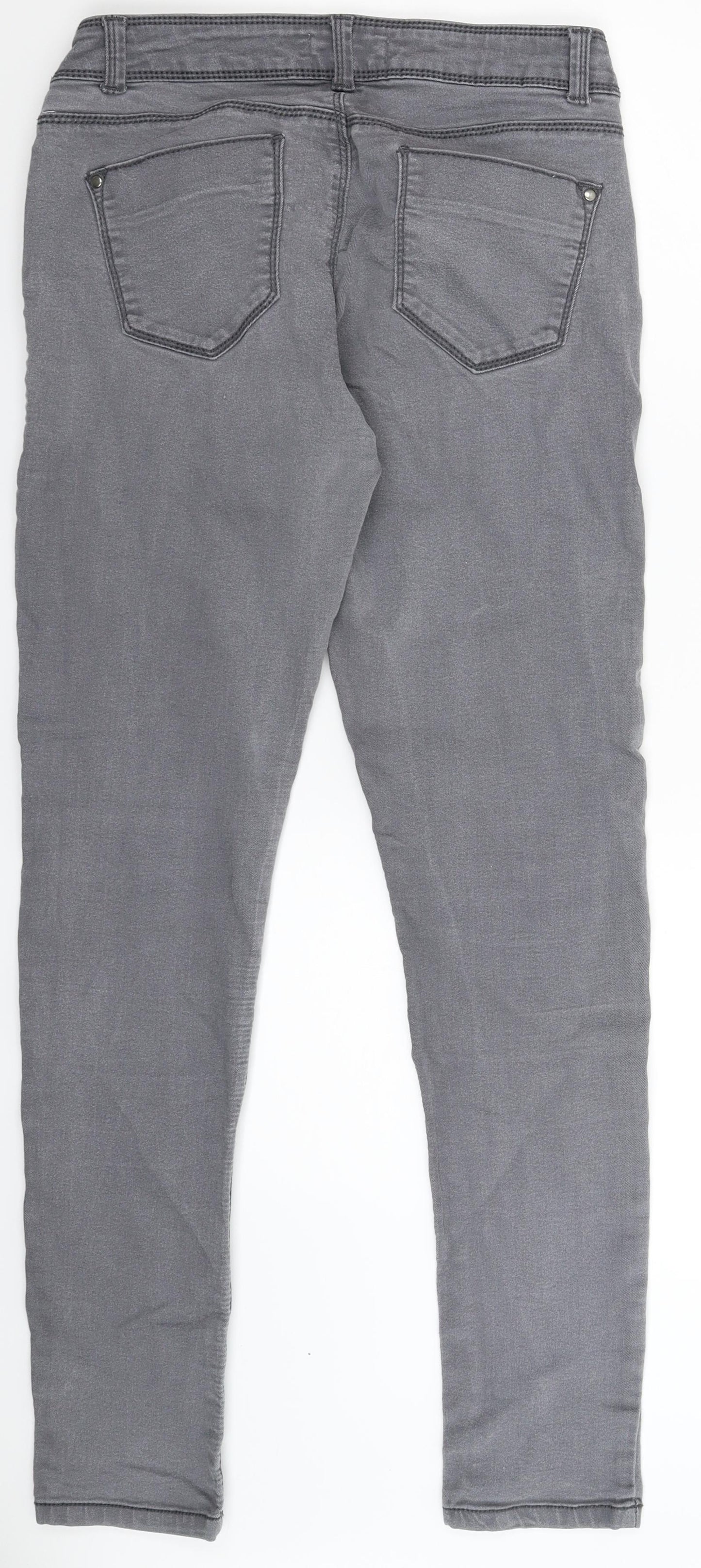 Dorothy Perkins Womens Grey  Denim Jegging Jeans Size 12 L30 in