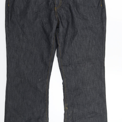 Marks and Spencer Womens Black  Denim Flared Jeans Size 18 L30 in