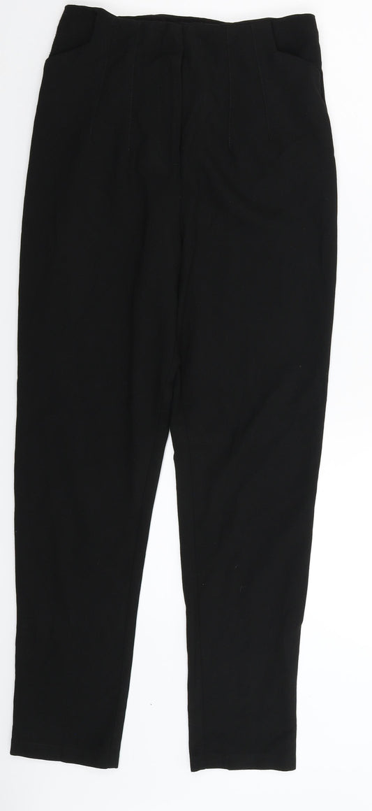 Front view of George girls’ black dress pants trousers, size 12-13, years