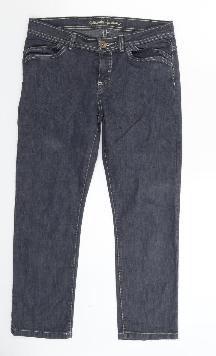 Authentic Womens Grey Denim Straight Jeans Size 30 in L25 in