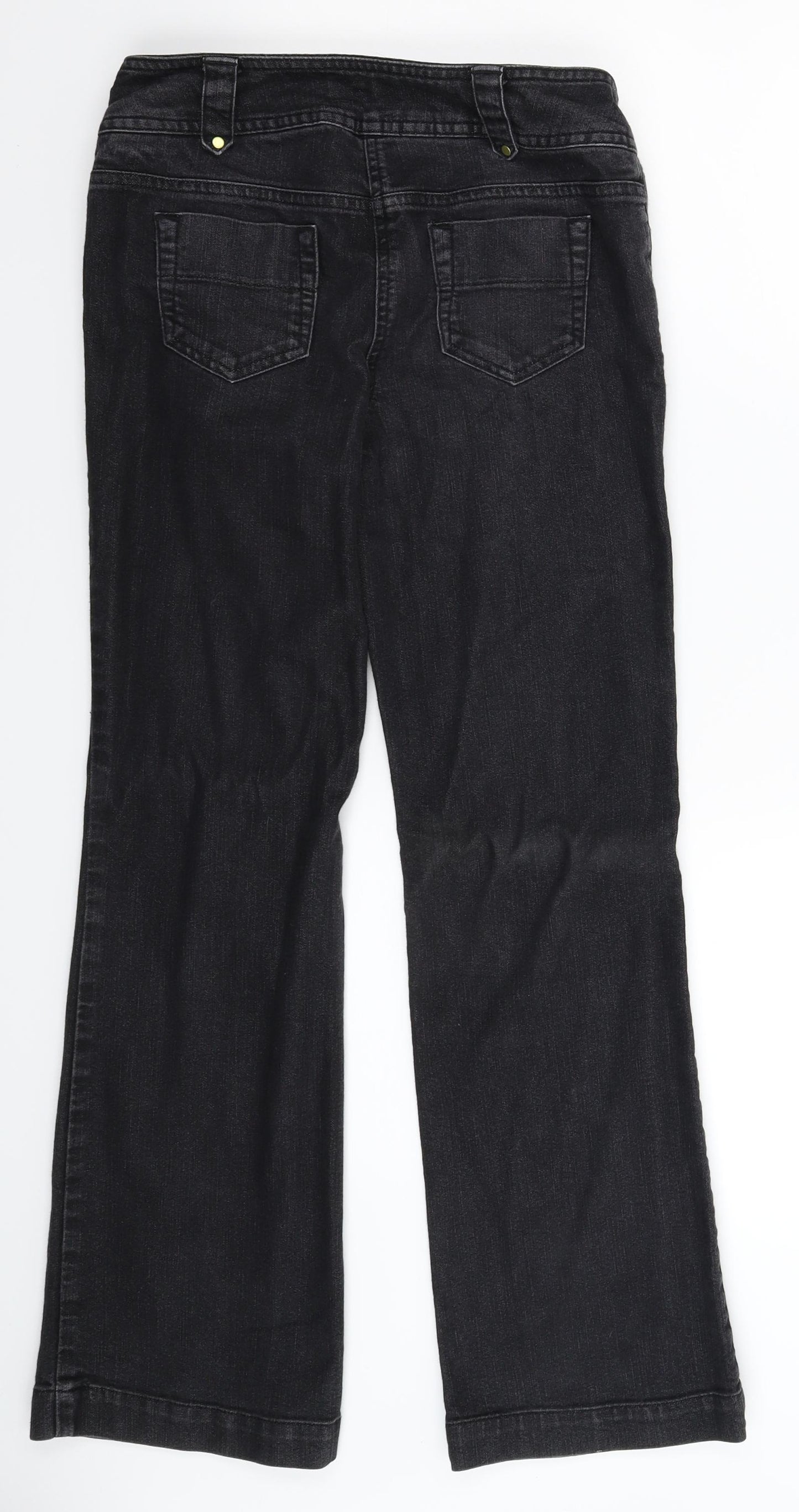 Principles Womens Black  Denim Straight Jeans Size 8 L28 in