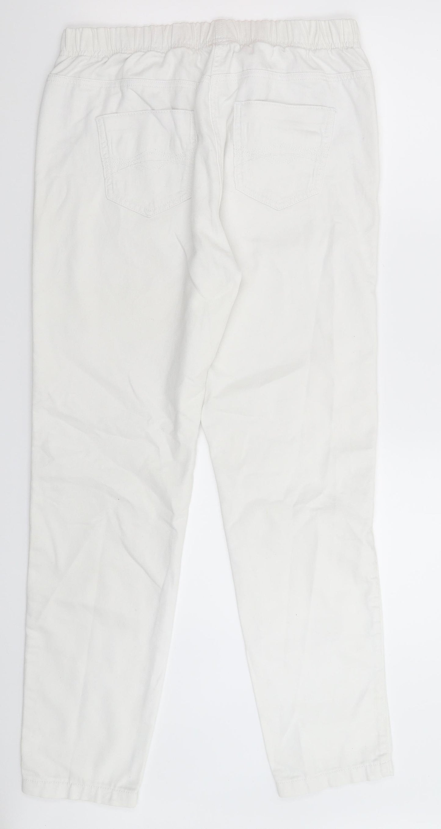 TU Womens White  Denim Jegging Jeans Size 14 L30 in