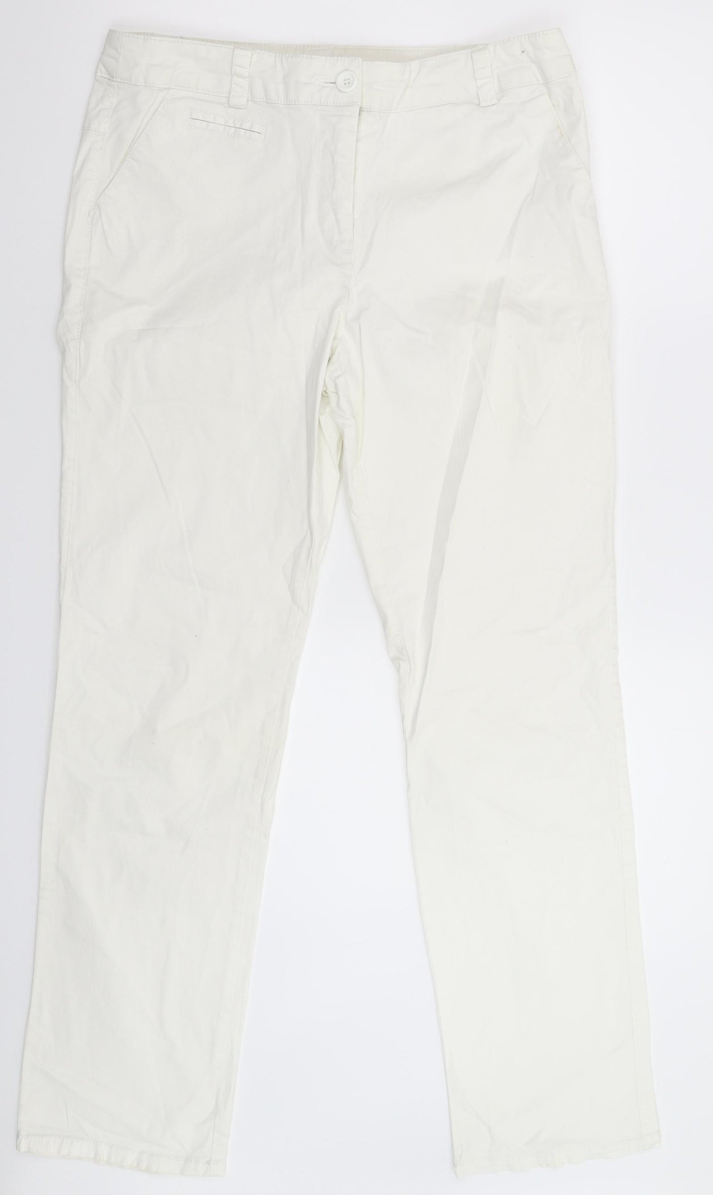 TU Womens White   Trousers  Size 12 L30 in