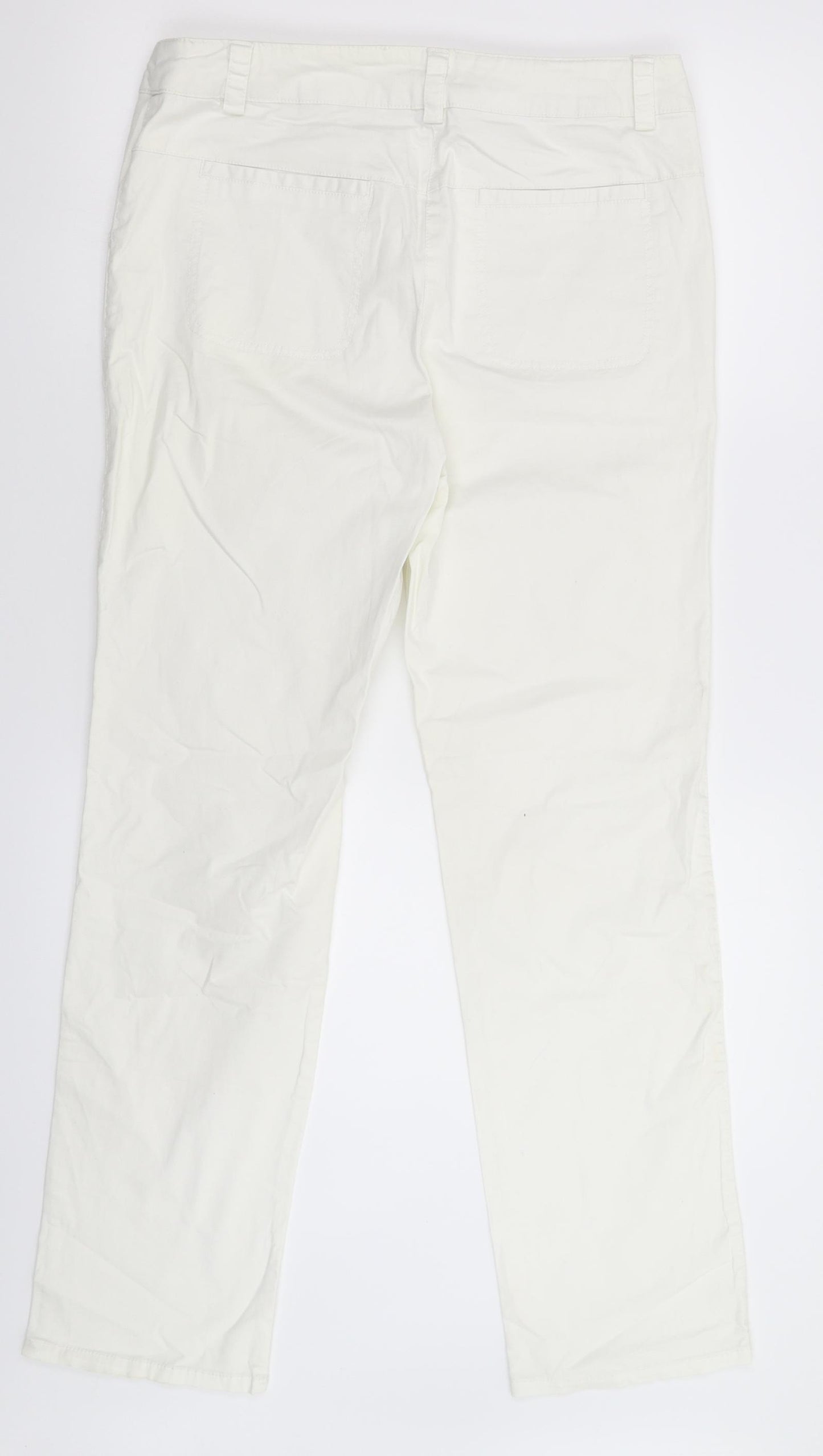 TU Womens White   Trousers  Size 12 L30 in